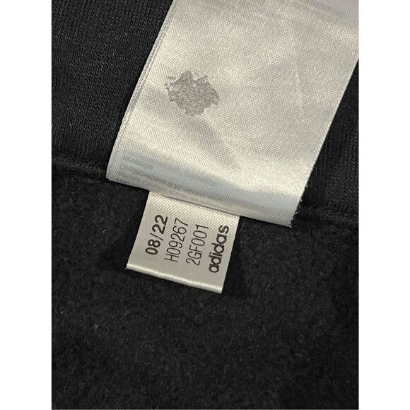 Adidas Essential Loose Fit Cropped Top Logo Black X LARGE Activewear Pullover - Picture 9 of 10